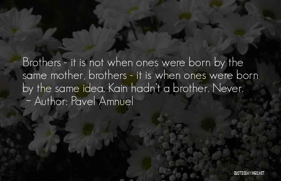 Pavel Amnuel Quotes: Brothers - It Is Not When Ones Were Born By The Same Mother, Brothers - It Is When Ones Were