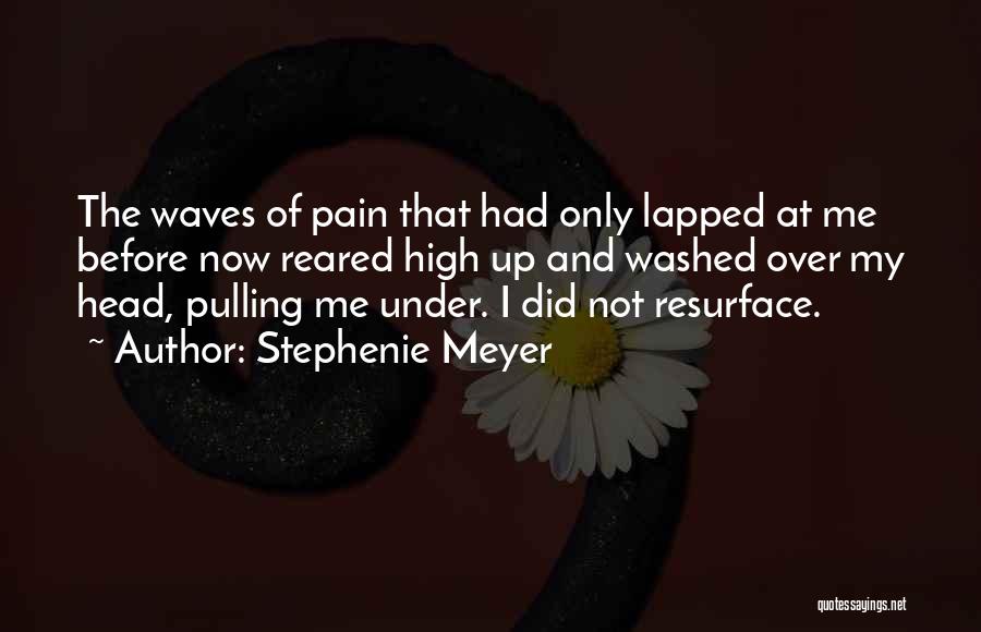 Stephenie Meyer Quotes: The Waves Of Pain That Had Only Lapped At Me Before Now Reared High Up And Washed Over My Head,