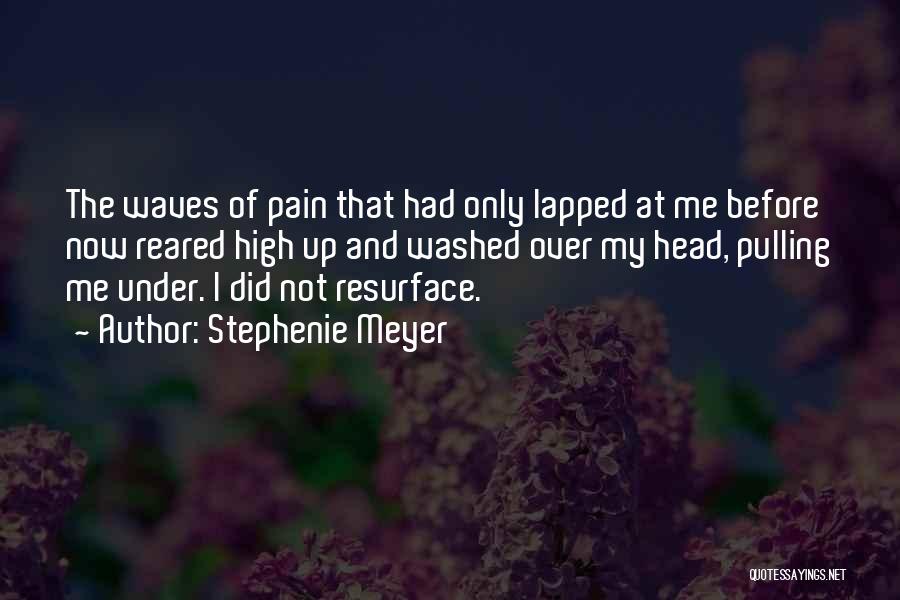 Stephenie Meyer Quotes: The Waves Of Pain That Had Only Lapped At Me Before Now Reared High Up And Washed Over My Head,