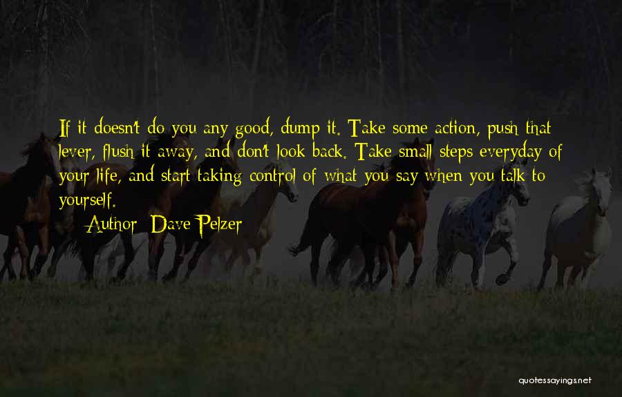 Dave Pelzer Quotes: If It Doesn't Do You Any Good, Dump It. Take Some Action, Push That Lever, Flush It Away, And Don't