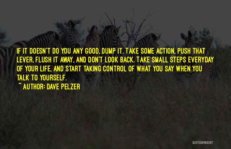 Dave Pelzer Quotes: If It Doesn't Do You Any Good, Dump It. Take Some Action, Push That Lever, Flush It Away, And Don't