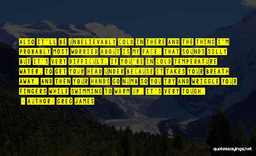 Greg James Quotes: Also It'll Be Unbelievably Cold In There And The Thing I'm Probably Most Worried About Is My Face. That Sounds