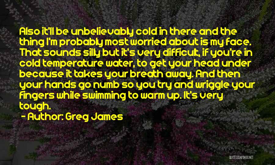 Greg James Quotes: Also It'll Be Unbelievably Cold In There And The Thing I'm Probably Most Worried About Is My Face. That Sounds