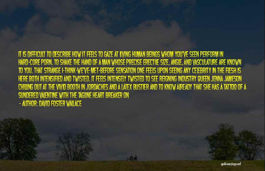 David Foster Wallace Quotes: It Is Difficult To Describe How It Feels To Gaze At Living Human Beings Whom You've Seen Perform In Hard-core