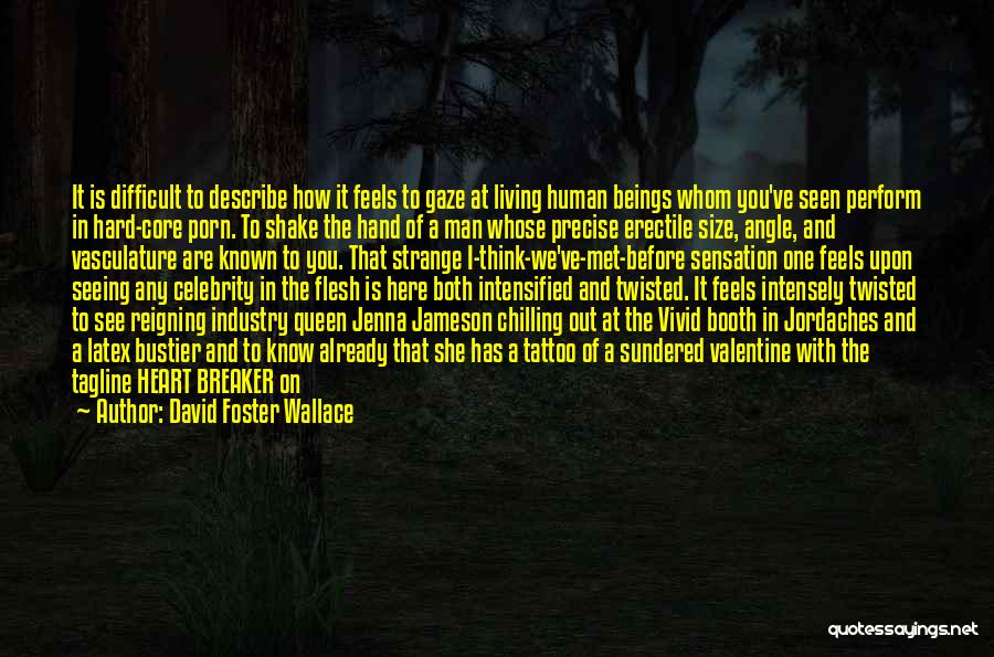 David Foster Wallace Quotes: It Is Difficult To Describe How It Feels To Gaze At Living Human Beings Whom You've Seen Perform In Hard-core