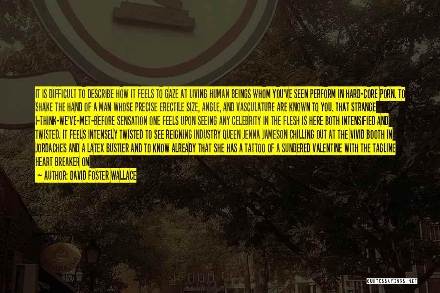 David Foster Wallace Quotes: It Is Difficult To Describe How It Feels To Gaze At Living Human Beings Whom You've Seen Perform In Hard-core