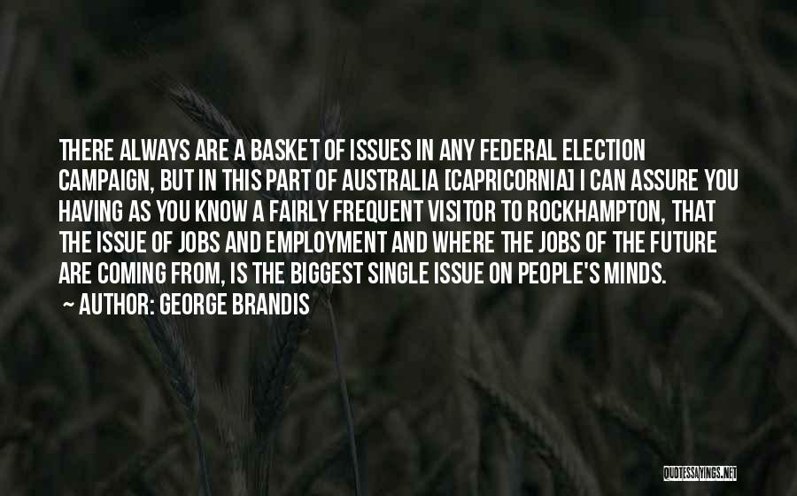 George Brandis Quotes: There Always Are A Basket Of Issues In Any Federal Election Campaign, But In This Part Of Australia [capricornia] I