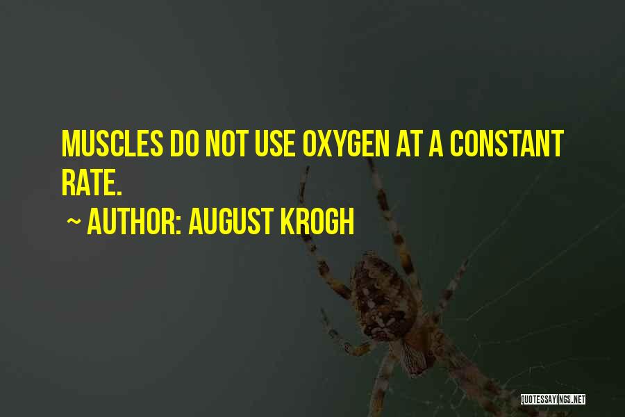 August Krogh Quotes: Muscles Do Not Use Oxygen At A Constant Rate.