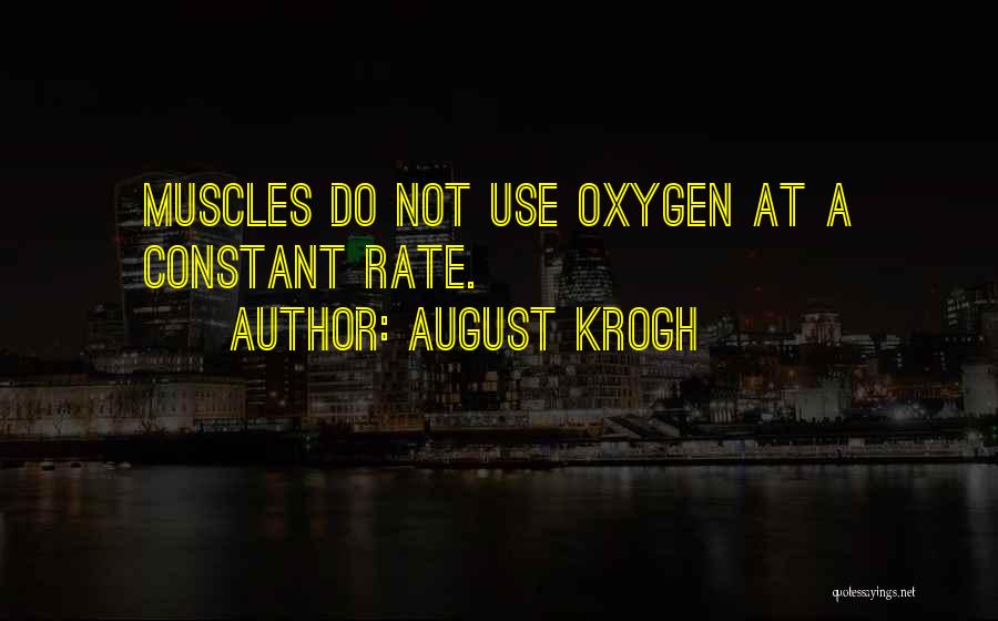 August Krogh Quotes: Muscles Do Not Use Oxygen At A Constant Rate.