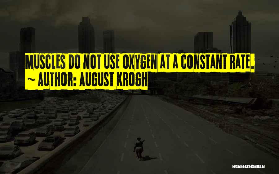 August Krogh Quotes: Muscles Do Not Use Oxygen At A Constant Rate.