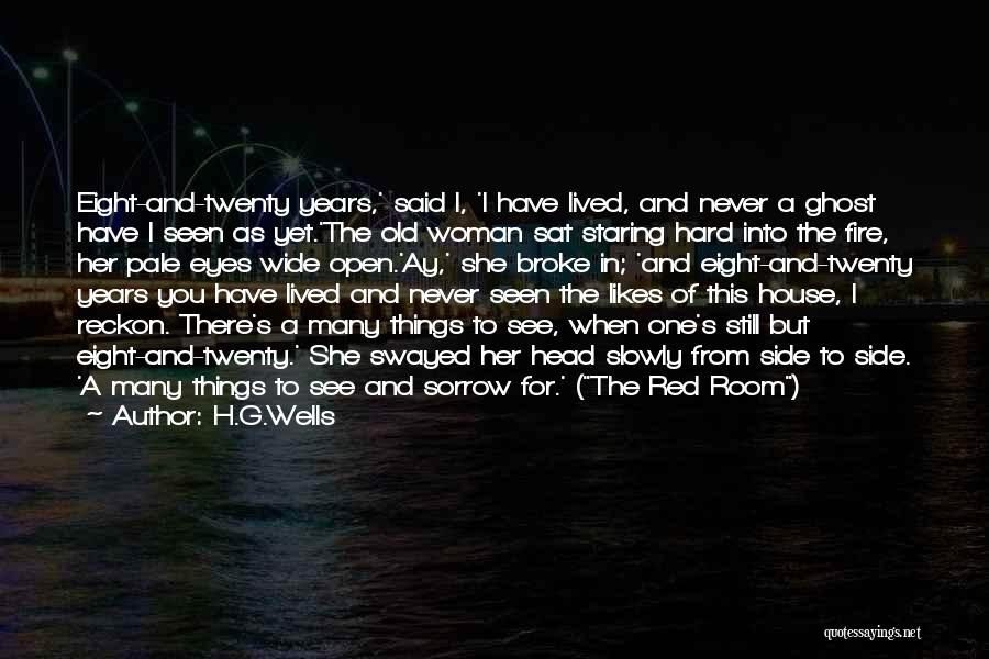 H.G.Wells Quotes: Eight-and-twenty Years,' Said I, 'i Have Lived, And Never A Ghost Have I Seen As Yet.'the Old Woman Sat Staring