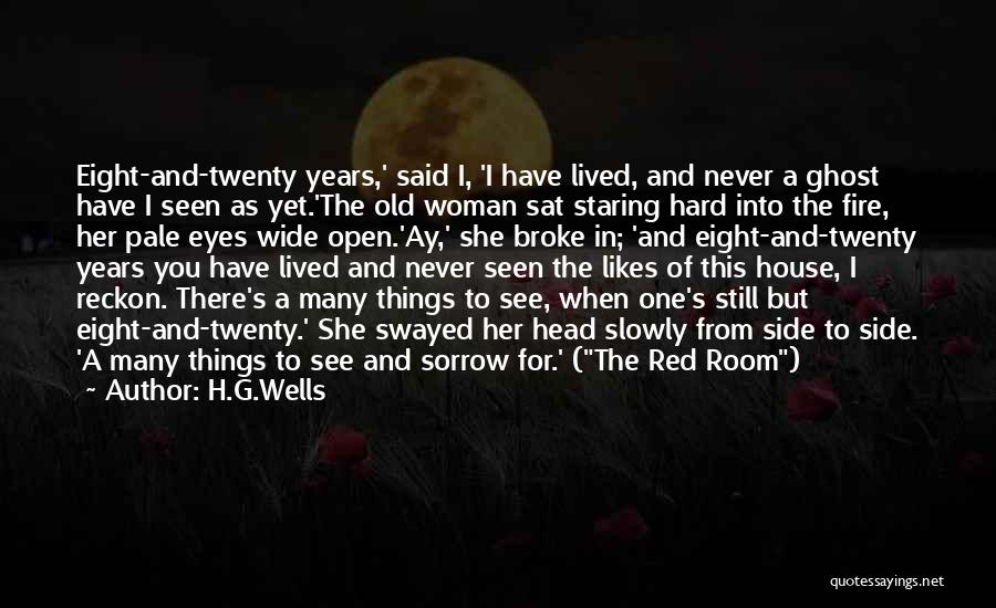 H.G.Wells Quotes: Eight-and-twenty Years,' Said I, 'i Have Lived, And Never A Ghost Have I Seen As Yet.'the Old Woman Sat Staring