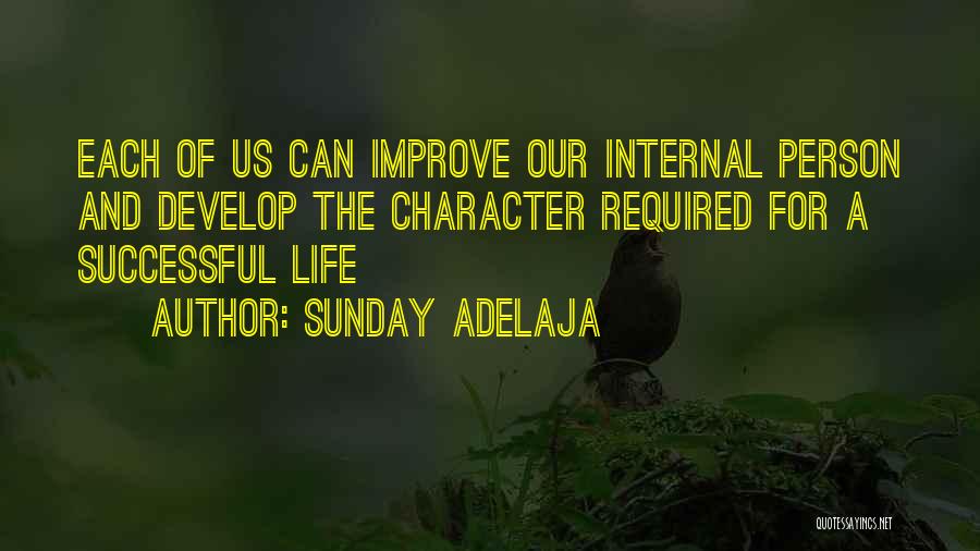 Sunday Adelaja Quotes: Each Of Us Can Improve Our Internal Person And Develop The Character Required For A Successful Life