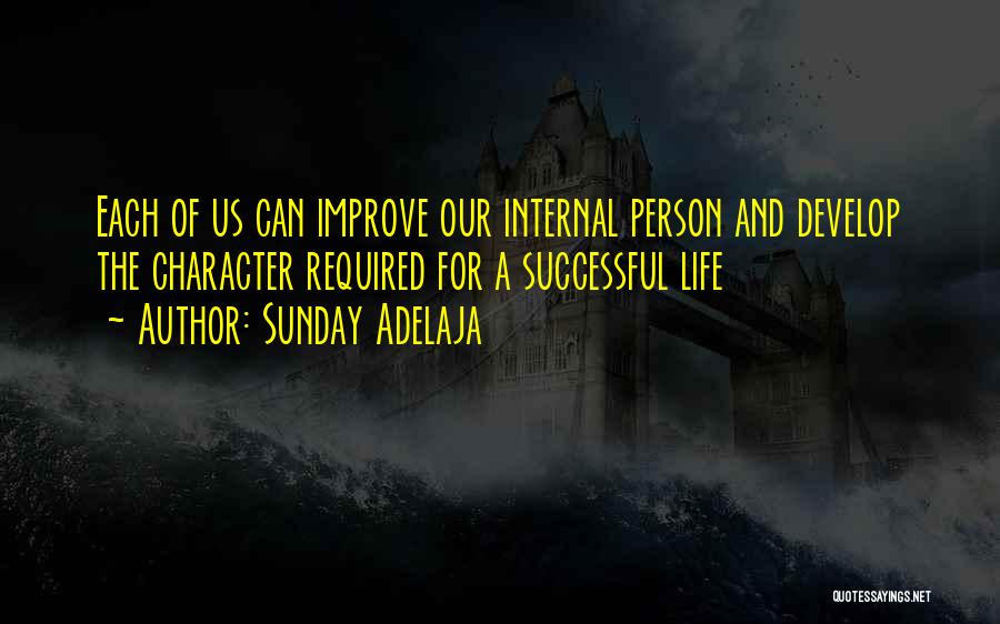 Sunday Adelaja Quotes: Each Of Us Can Improve Our Internal Person And Develop The Character Required For A Successful Life