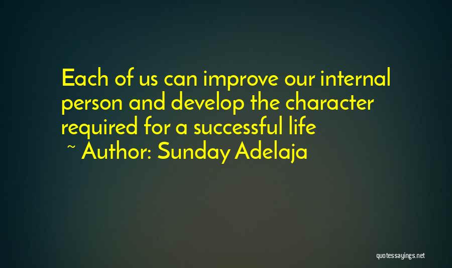 Sunday Adelaja Quotes: Each Of Us Can Improve Our Internal Person And Develop The Character Required For A Successful Life