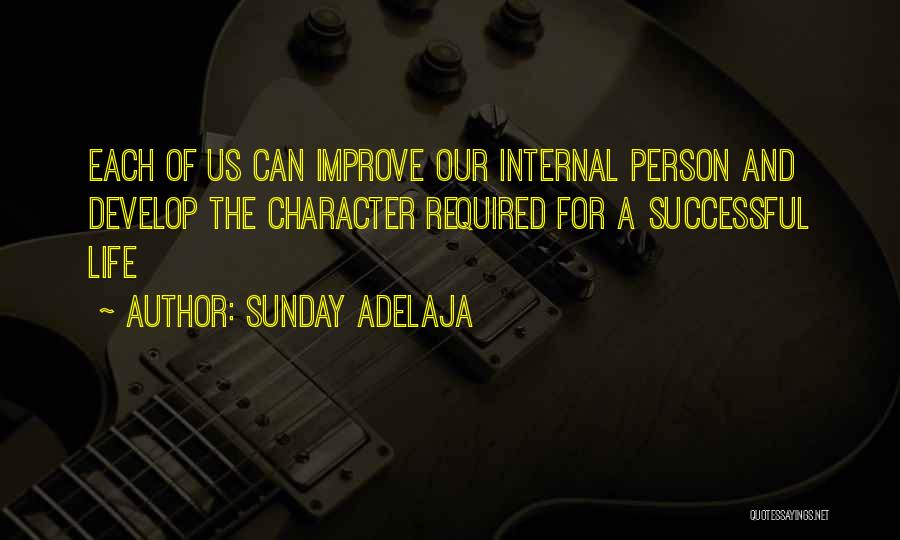 Sunday Adelaja Quotes: Each Of Us Can Improve Our Internal Person And Develop The Character Required For A Successful Life