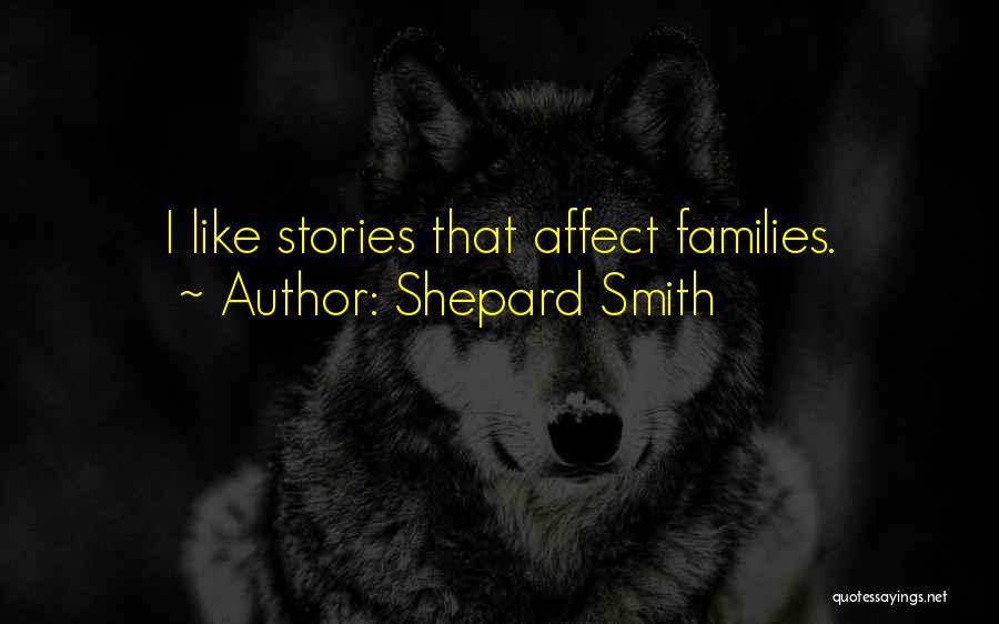 Shepard Smith Quotes: I Like Stories That Affect Families.