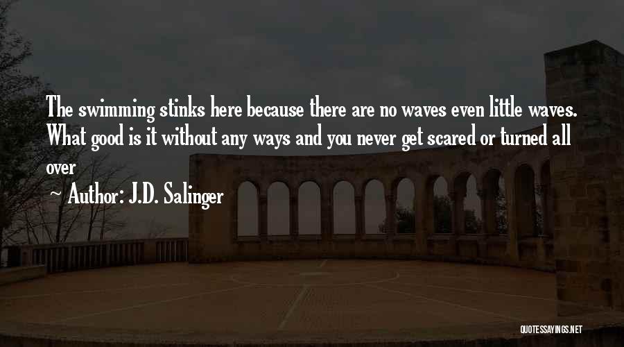 J.D. Salinger Quotes: The Swimming Stinks Here Because There Are No Waves Even Little Waves. What Good Is It Without Any Ways And