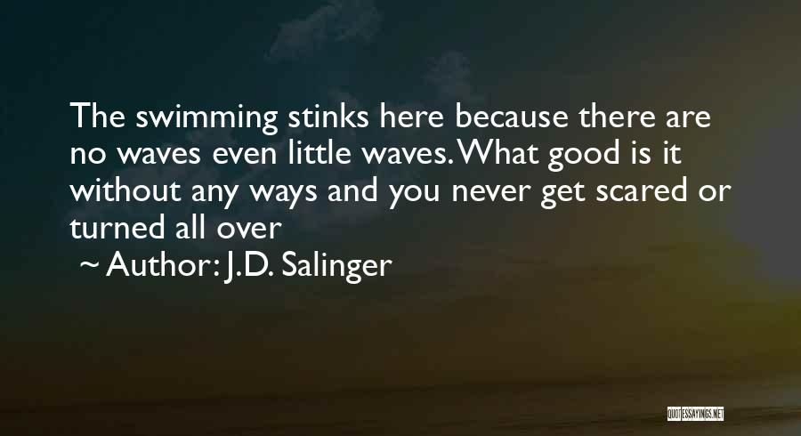 J.D. Salinger Quotes: The Swimming Stinks Here Because There Are No Waves Even Little Waves. What Good Is It Without Any Ways And