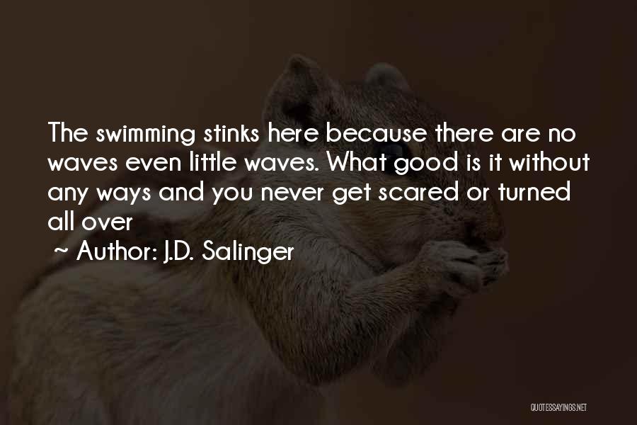 J.D. Salinger Quotes: The Swimming Stinks Here Because There Are No Waves Even Little Waves. What Good Is It Without Any Ways And