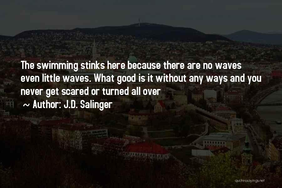 J.D. Salinger Quotes: The Swimming Stinks Here Because There Are No Waves Even Little Waves. What Good Is It Without Any Ways And