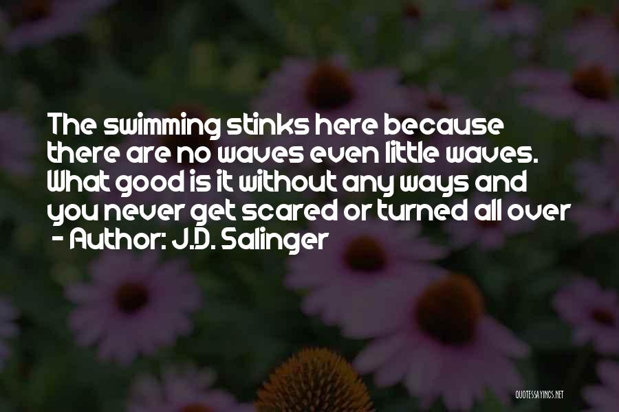 J.D. Salinger Quotes: The Swimming Stinks Here Because There Are No Waves Even Little Waves. What Good Is It Without Any Ways And