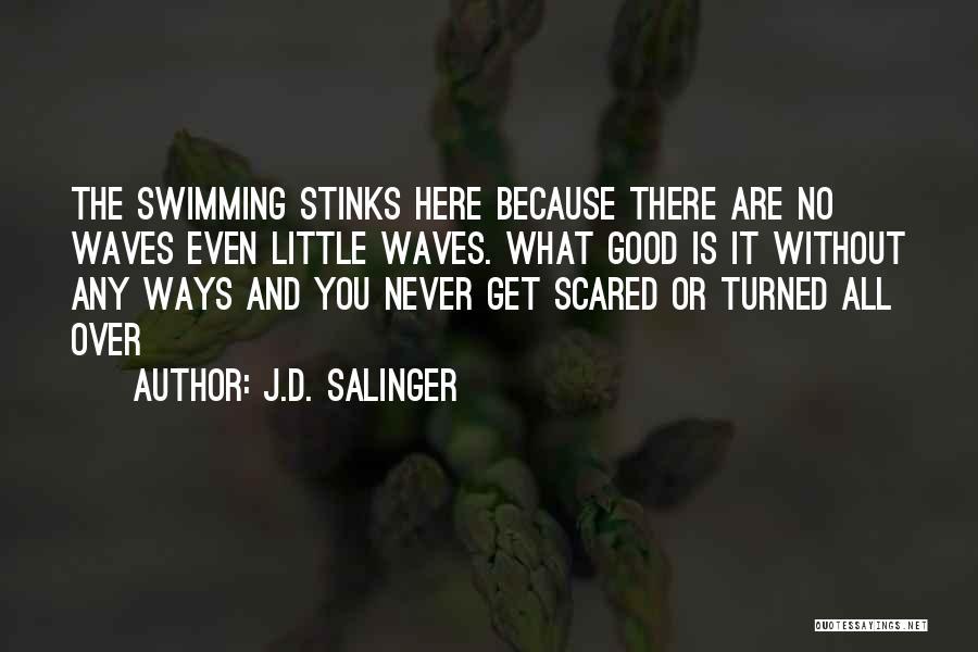 J.D. Salinger Quotes: The Swimming Stinks Here Because There Are No Waves Even Little Waves. What Good Is It Without Any Ways And