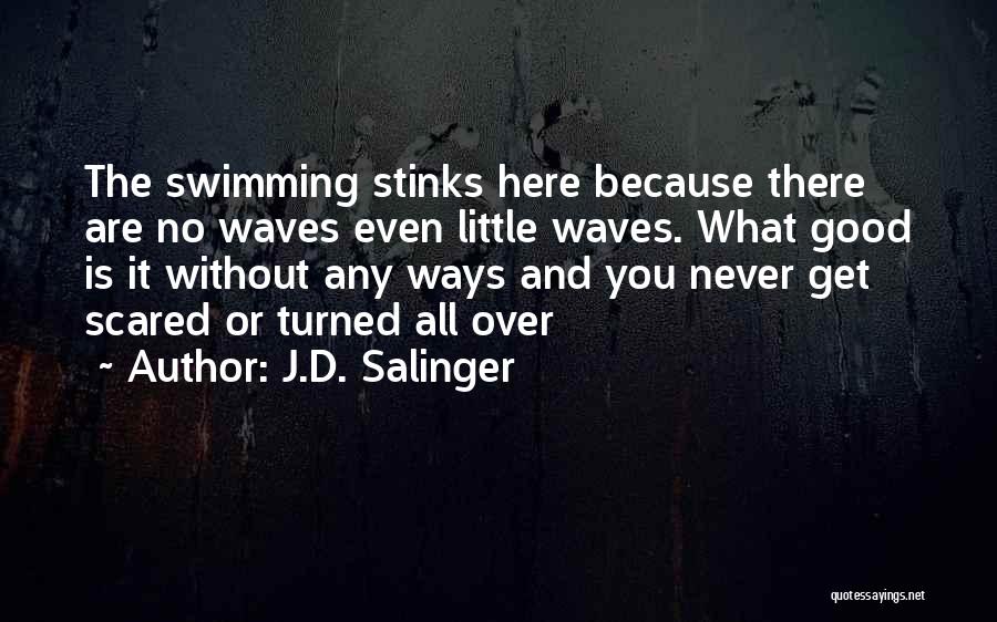 J.D. Salinger Quotes: The Swimming Stinks Here Because There Are No Waves Even Little Waves. What Good Is It Without Any Ways And