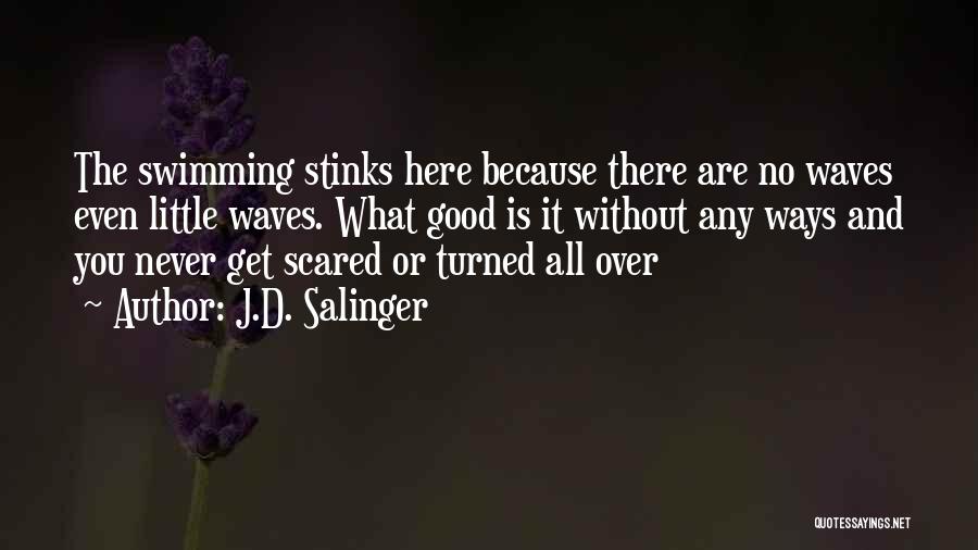 J.D. Salinger Quotes: The Swimming Stinks Here Because There Are No Waves Even Little Waves. What Good Is It Without Any Ways And