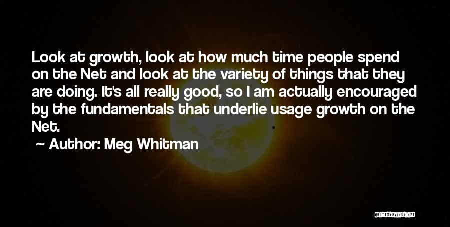 Meg Whitman Quotes: Look At Growth, Look At How Much Time People Spend On The Net And Look At The Variety Of Things