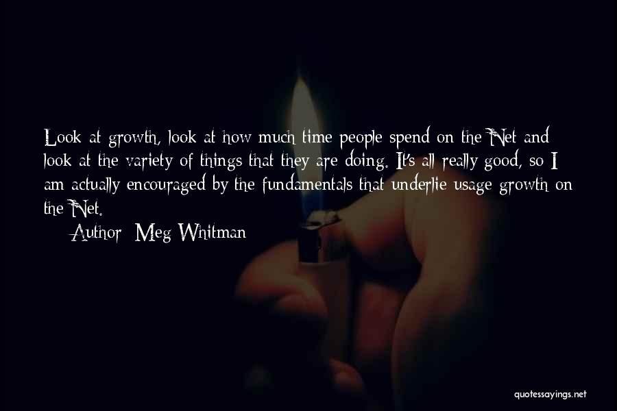 Meg Whitman Quotes: Look At Growth, Look At How Much Time People Spend On The Net And Look At The Variety Of Things