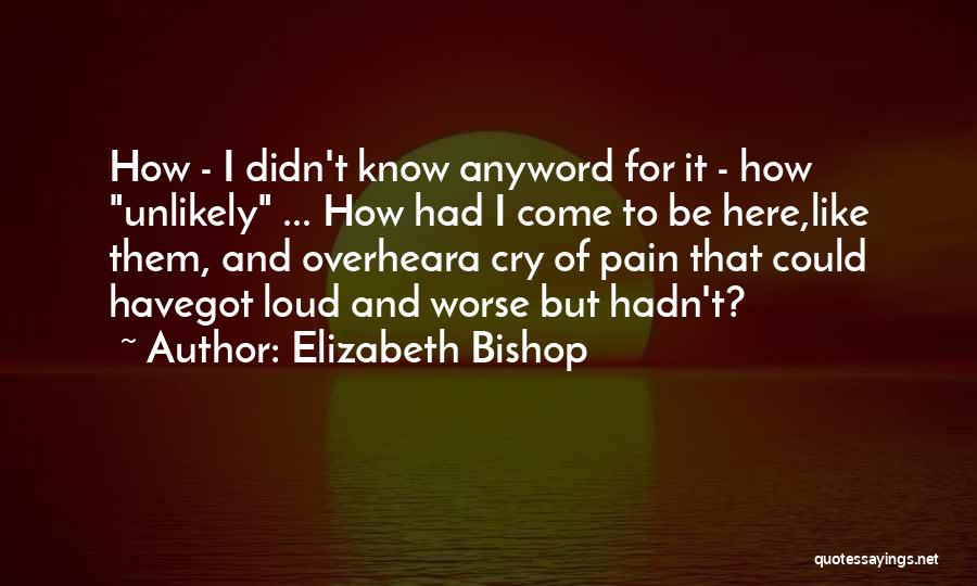 Elizabeth Bishop Quotes: How - I Didn't Know Anyword For It - How Unlikely ... How Had I Come To Be Here,like Them,