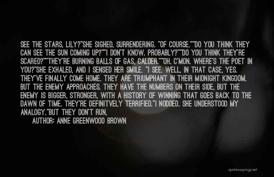 Anne Greenwood Brown Quotes: See The Stars, Lily?she Sighed, Surrendering. Of Course.do You Think They Can See The Sun Coming Up?i Don't Know. Probably?do