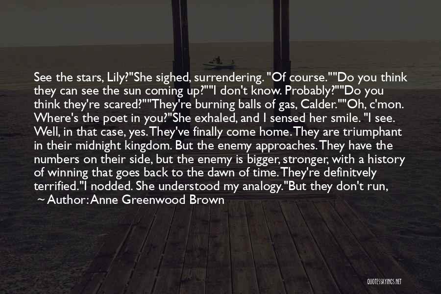 Anne Greenwood Brown Quotes: See The Stars, Lily?she Sighed, Surrendering. Of Course.do You Think They Can See The Sun Coming Up?i Don't Know. Probably?do