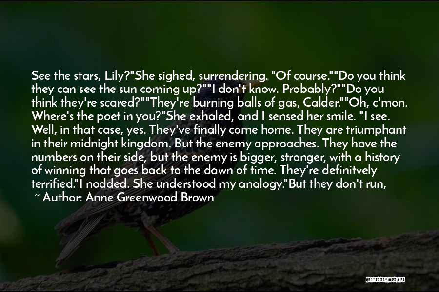 Anne Greenwood Brown Quotes: See The Stars, Lily?she Sighed, Surrendering. Of Course.do You Think They Can See The Sun Coming Up?i Don't Know. Probably?do