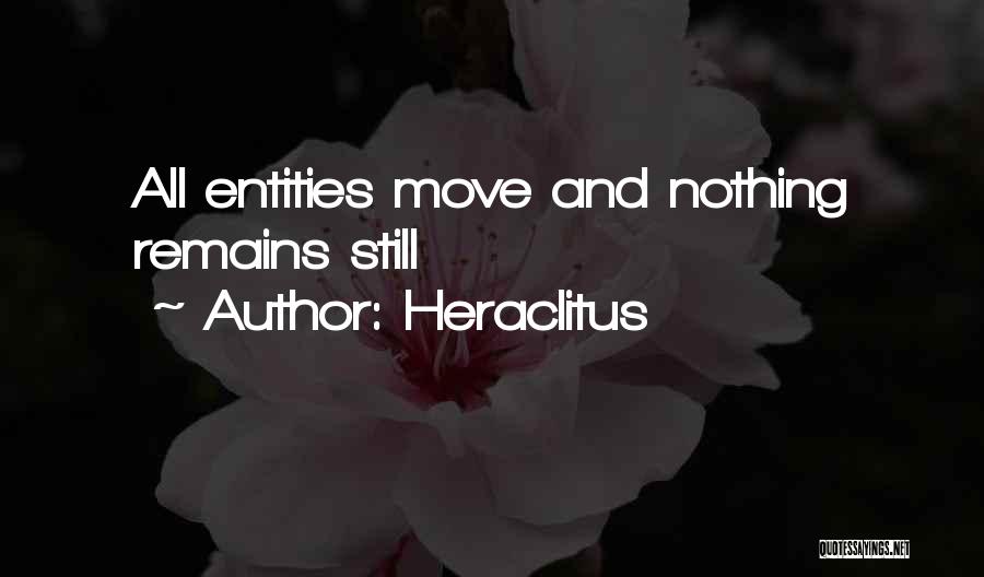 Heraclitus Quotes: All Entities Move And Nothing Remains Still