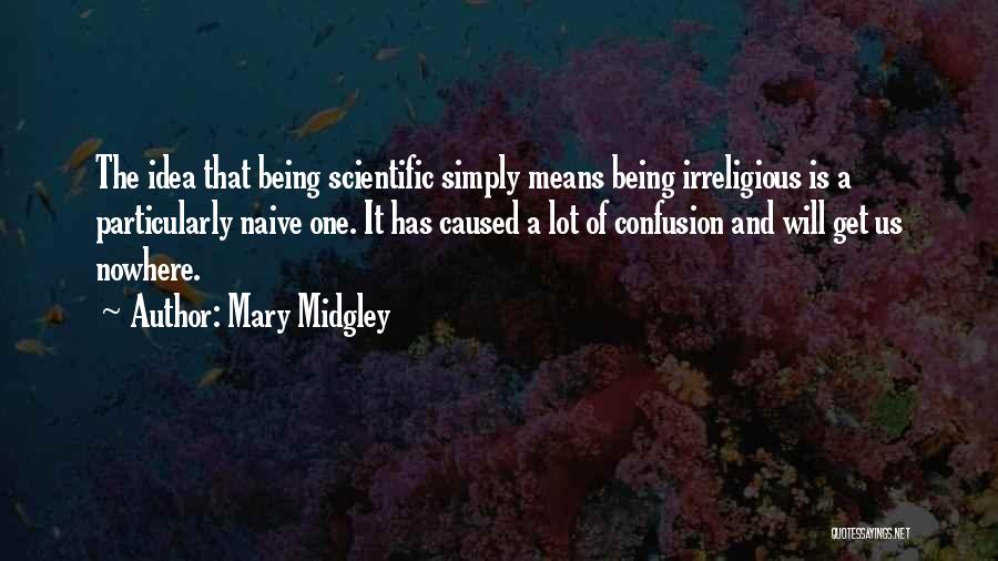 Mary Midgley Quotes: The Idea That Being Scientific Simply Means Being Irreligious Is A Particularly Naive One. It Has Caused A Lot Of