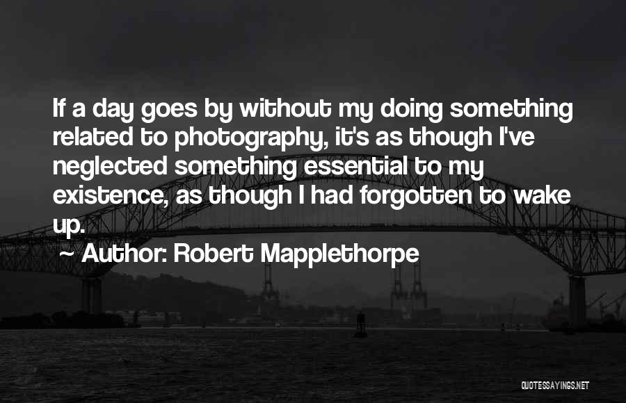 Robert Mapplethorpe Quotes: If A Day Goes By Without My Doing Something Related To Photography, It's As Though I've Neglected Something Essential To