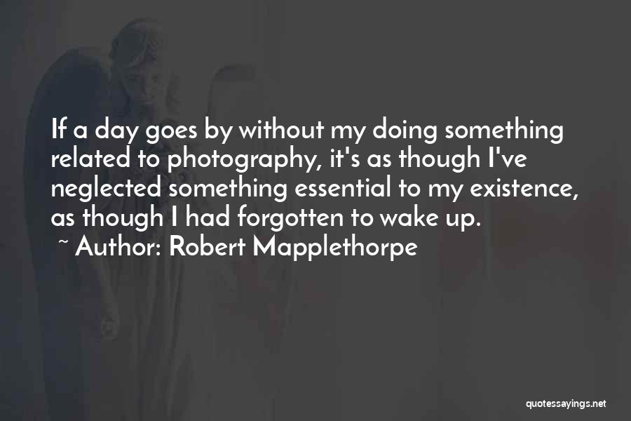 Robert Mapplethorpe Quotes: If A Day Goes By Without My Doing Something Related To Photography, It's As Though I've Neglected Something Essential To