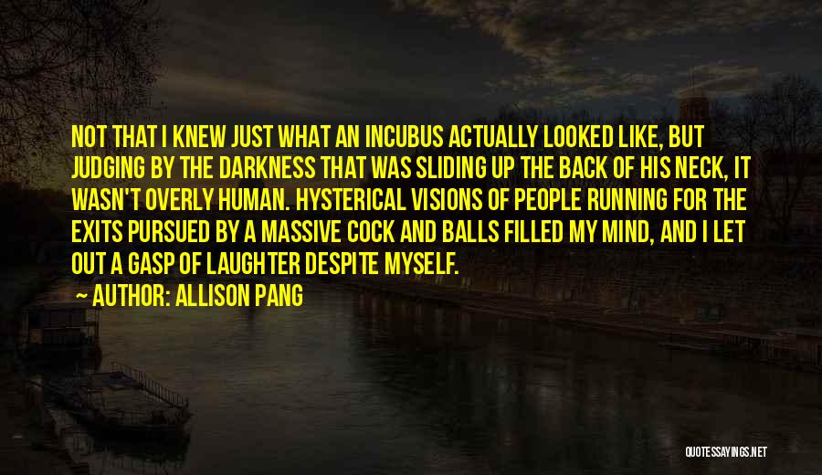 Allison Pang Quotes: Not That I Knew Just What An Incubus Actually Looked Like, But Judging By The Darkness That Was Sliding Up