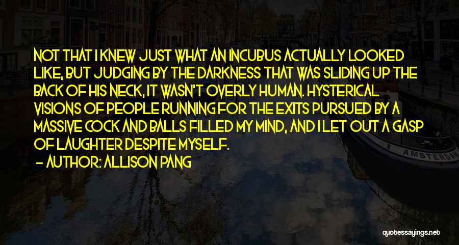 Allison Pang Quotes: Not That I Knew Just What An Incubus Actually Looked Like, But Judging By The Darkness That Was Sliding Up