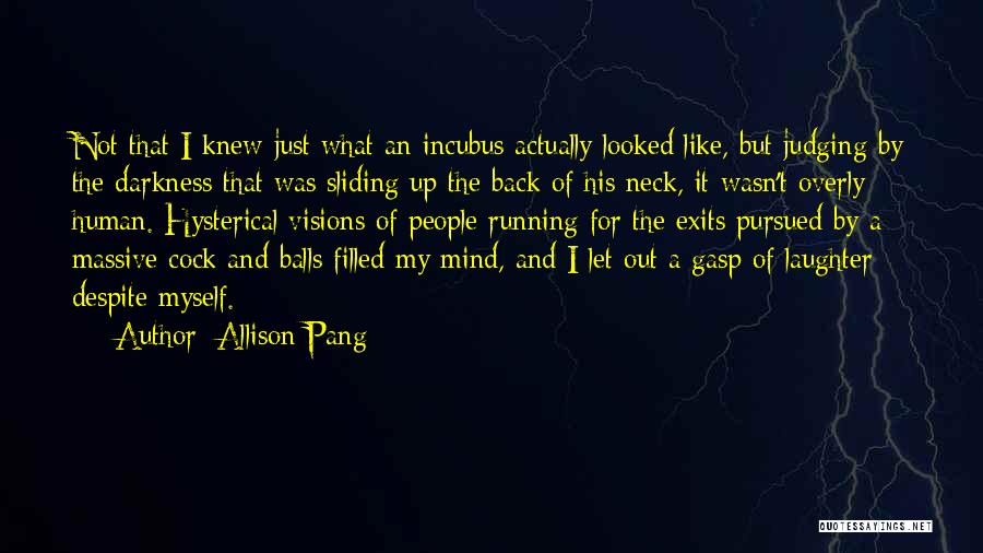 Allison Pang Quotes: Not That I Knew Just What An Incubus Actually Looked Like, But Judging By The Darkness That Was Sliding Up