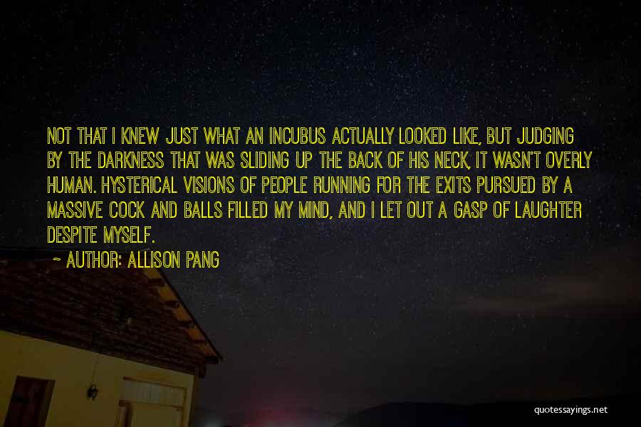 Allison Pang Quotes: Not That I Knew Just What An Incubus Actually Looked Like, But Judging By The Darkness That Was Sliding Up