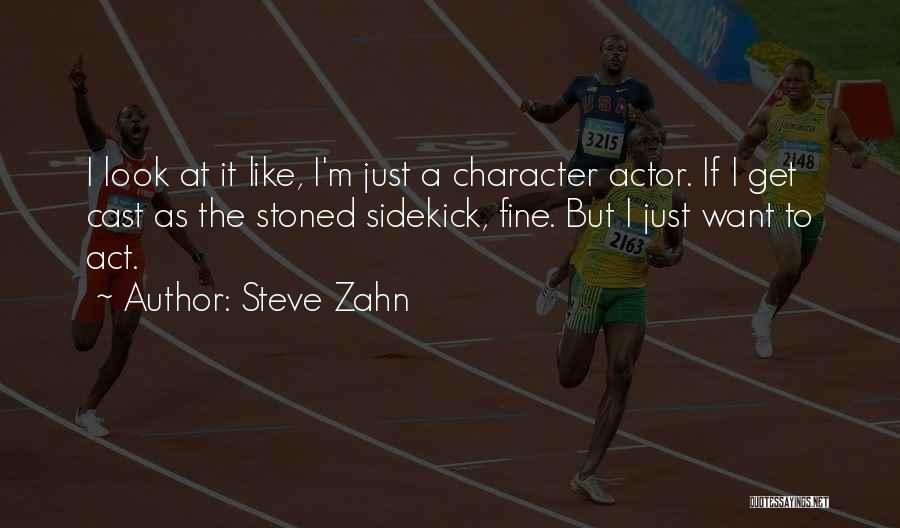 Steve Zahn Quotes: I Look At It Like, I'm Just A Character Actor. If I Get Cast As The Stoned Sidekick, Fine. But