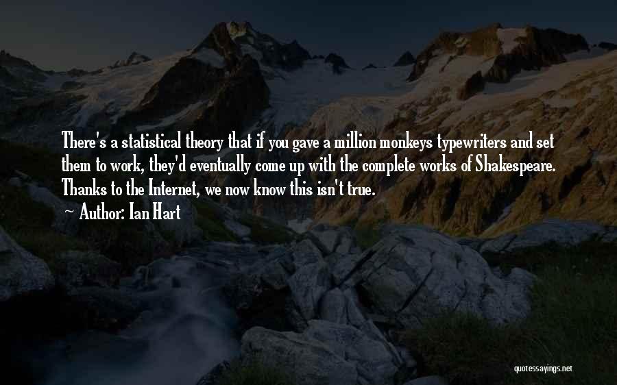 Ian Hart Quotes: There's A Statistical Theory That If You Gave A Million Monkeys Typewriters And Set Them To Work, They'd Eventually Come