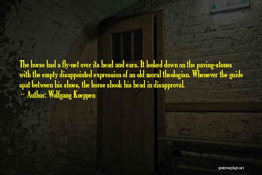 Wolfgang Koeppen Quotes: The Horse Had A Fly-net Over Its Head And Ears. It Looked Down On The Paving-stones With The Empty Disappointed