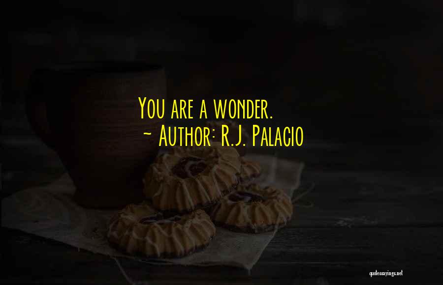 R.J. Palacio Quotes: You Are A Wonder.