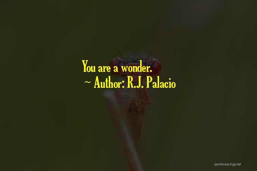 R.J. Palacio Quotes: You Are A Wonder.