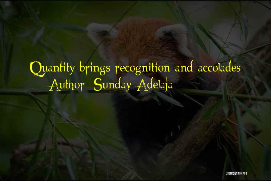 Sunday Adelaja Quotes: Quantity Brings Recognition And Accolades