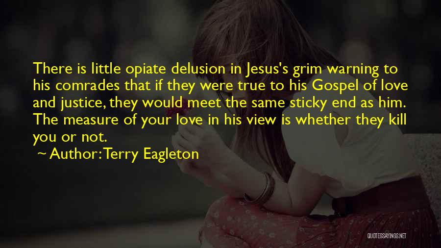 Terry Eagleton Quotes: There Is Little Opiate Delusion In Jesus's Grim Warning To His Comrades That If They Were True To His Gospel